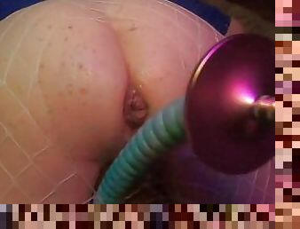 1st Time Anal with Octo Dildo