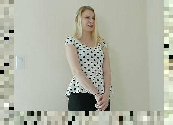 Cute blond teen gets fucked  facialized very good