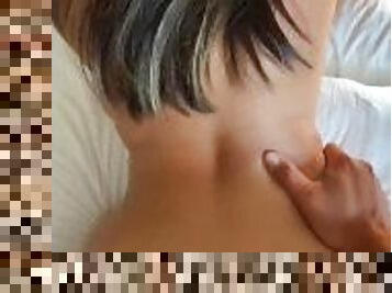 asia, posisi-seks-doggy-style, amatir, sayang, buatan-rumah, creampie-ejakulasi-di-dalam-vagina-atau-anus-dan-keluarnya-tetesan-sperma, pacar-perempuan, hotel, kasar