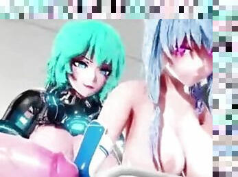 Futa Futanari Anal Gangbang Huge Cumshots 3D Hentai