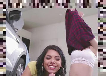 Gina Valentina and Lily Jordan teen threesome sex