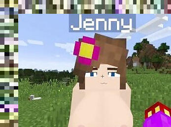 Minecraft Jenny Mod Blowjob from Jenny in a field!