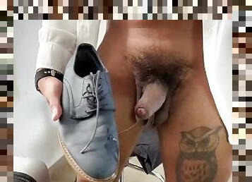 Clean my shoes full of precum