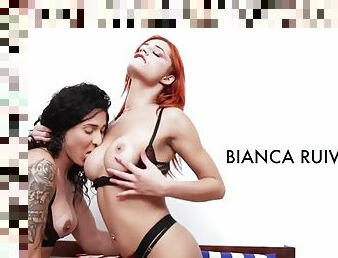 TS Stephany + TS Bianca  Big Cock Fun!