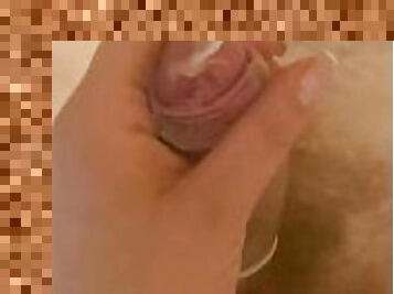 amatir, handjob-seks-dengan-tangan-wanita-pada-penis-laki-laki, pacar-perempuan, inggris, mandi-shower