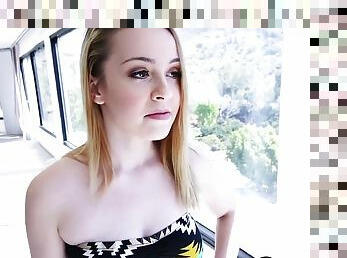 Completely new porn, cute petite blonde teen