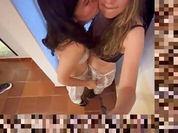 masturbação, amador, babes, lésbicas, adolescente, caseiro, casal, realidade