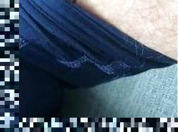 Oozing Precum in shorts