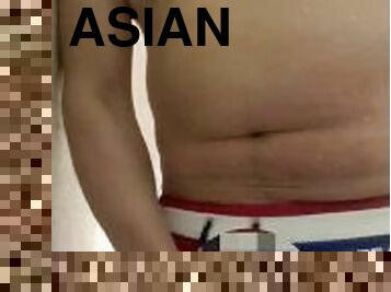 asiatique, public, amateur, énorme-bite, gay, branlette, solo, musclé, réalité, bite