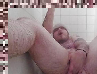 10 inch green dildo while showering