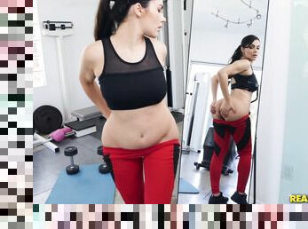 Rough sex at the gym is all about horny girl Valentina Nappi talking